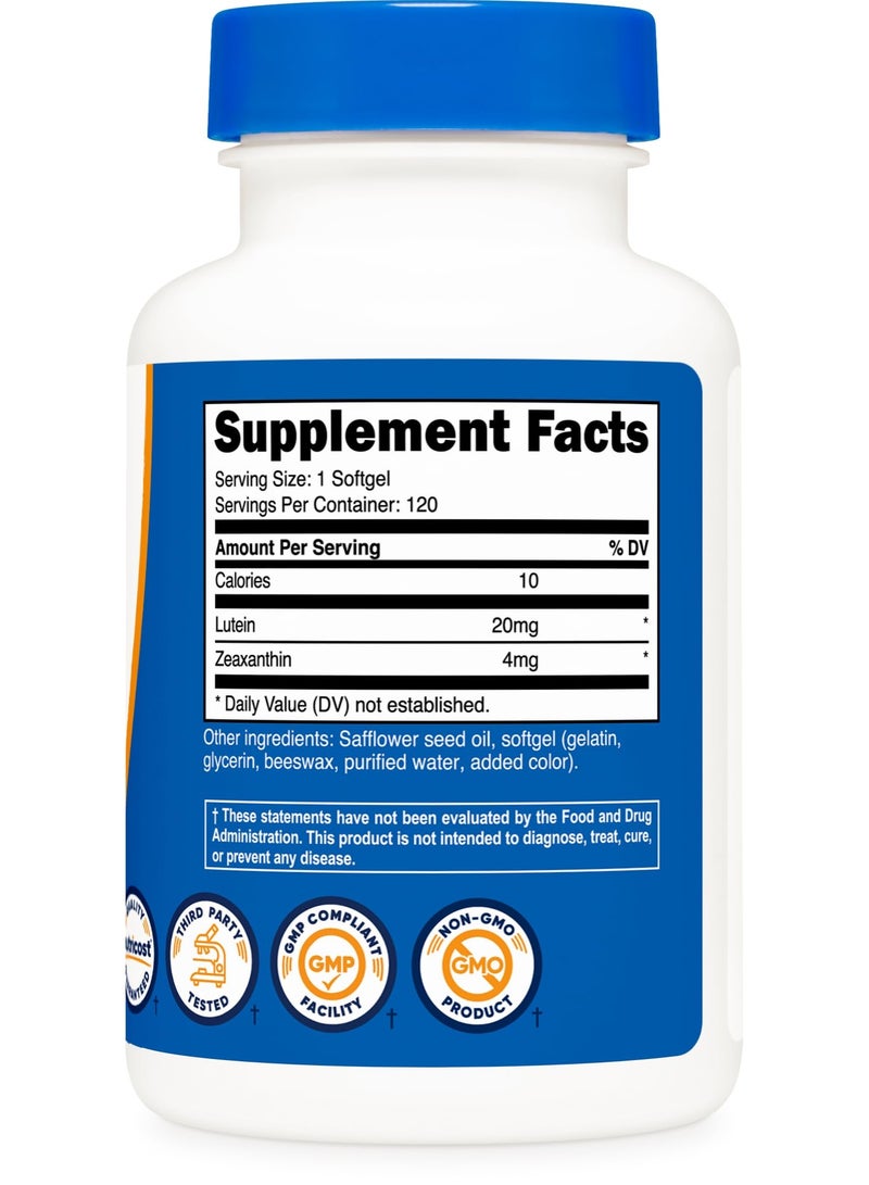 Nutricost, Zeaxanthin with Lutein, 120 Softgels - Image 4